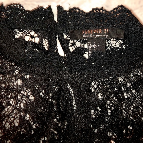 Black Lace Top - Picture 2 of 4